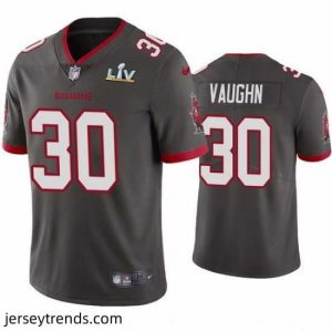 Suave Ke'Shawn Vaughn Buccaneers Pewter Super Bowl Lv Vapor Limited Jersey