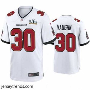 Captivating Ke'Shawn Vaughn Buccaneers White Super Bowl Lv Game Jersey