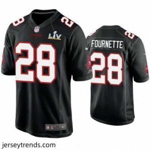 Suave Leonard Fournette Buccaneers Black Super Bowl Lv Game Fashion Jersey