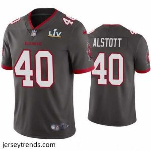 Magnificent Mike Alstott Buccaneers Pewter Super Bowl Lv Vapor Limited Jersey