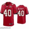 Captivating Mike Alstott Buccaneers Red Super Bowl Lv Game Jersey