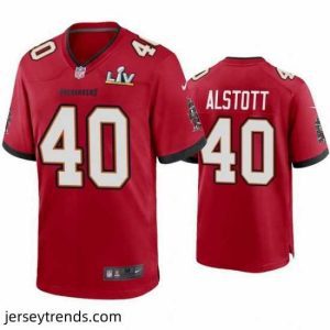 Captivating Mike Alstott Buccaneers Red Super Bowl Lv Game Jersey