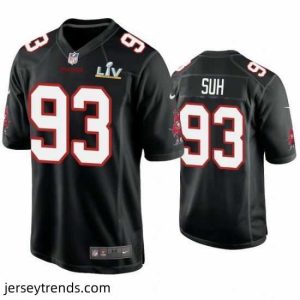 Suave Ndamukong Suh Buccaneers Black Super Bowl Lv Game Fashion Jersey