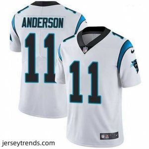 Radiant Nike Carolina Panthers 11 Robby Anderson White Stitched NFL Vapor Untouchable Limited Jersey