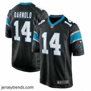 Brilliant Nike Carolina Panthers 14 Sam Darnold Black Vapor Limited Jersey