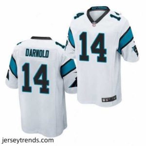 Brilliant Nike Carolina Panthers 14 Sam Darnold White Vapor Limited Jersey
