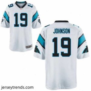 Radiant Nike Carolina Panthers Keshawn Johnson 19 White Vapor Limited Jersey