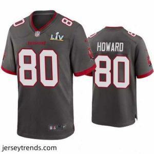 Suave O.J. Howard Buccaneers Pewter Super Bowl Lv Game Jersey