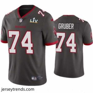Magnificent Paul Gruber Buccaneers Pewter Super Bowl Lv Vapor Limited Jersey