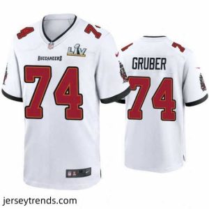Captivating Paul Gruber Buccaneers White Super Bowl Lv Game Jersey