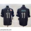 Exquisite Philadelphia Eagles 11 A J  Brown Black 2025 Super Bowl LIX Patch Impact Vapor Untouchable Limited Stitched Football Jersey