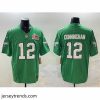 Suave Philadelphia Eagles 12 Randall Cunningham Green 2025 Super Bowl LIX Patch F.U.S.E  Throwback Vapor Untouchable Limited Stitched Football Jersey