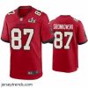 Captivating Rob Gronkowski Buccaneers Red Super Bowl Lv Game Jersey