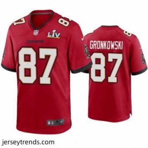 Captivating Rob Gronkowski Buccaneers Red Super Bowl Lv Game Jersey