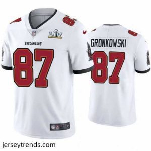 Magnificent Rob Gronkowski Buccaneers White Super Bowl Lv Vapor Limited Jersey