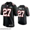 Striking Ronald Jones Ii Buccaneers Black Super Bowl Lv Game Fashion Jersey