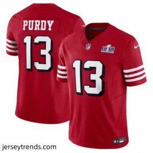 Magnificent San Francisco 49ers 13 Brock Purdy 2023 F.U.S.E  New Red Vapor Untouchable Limited Stitched Football 2024 Super Bowl LVIII Jersey