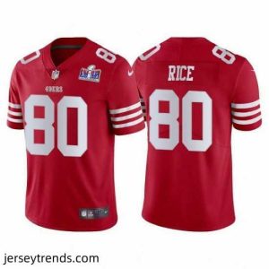 Exquisite San Francisco 49ers 80 Jerry Rice 2022 New Scarlet Vapor Untouchable Stitched Football 2024 Super Bowl LVIII Jersey
