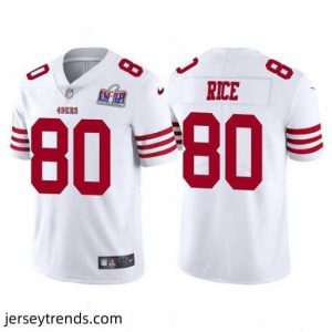Magnificent San Francisco 49ers 80 Jerry Rice 2023 New White Vapor Untouchable Stitched Football 2024 Super Bowl LVIII Jersey