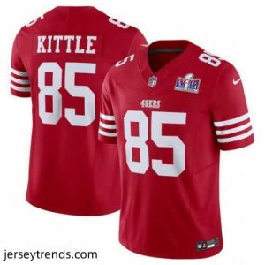 Enchanting San Francisco 49ers 85 George Kittle Red 2023 F.U.S.E  Vapor Untouchable Limited Stitched Football 2024 Super Bowl LVIII Jersey