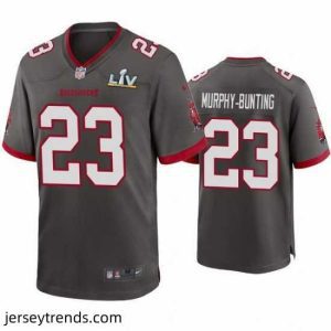 Captivating Sean Murphy Bunting Buccaneers Pewter Super Bowl Lv Game Jersey