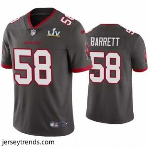 Striking Shaquil Barrett Buccaneers Pewter Super Bowl Lv Vapor Limited Jersey