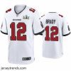 Suave Tom Brady Buccaneers White Super Bowl Lv Game Jersey