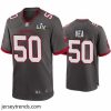 Striking Vita Vea Buccaneers Pewter Super Bowl Lv Game Jersey