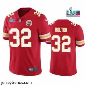 Captivating Toddler Kansas City Chiefs 32 Nick Bolton Red Super Bowl LVII Patch Vapor Untouchable Limited Stitched Jersey