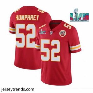 Magnificent Toddler Kansas City Chiefs 52 Creed Humphrey Red Super Bowl LVII Patch Vapor Untouchable Limited Stitched Jersey