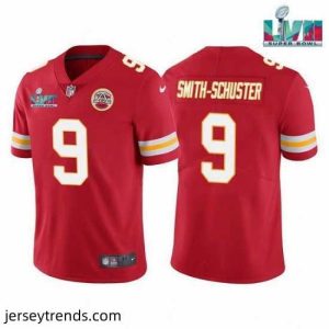 Magnificent Toddler Kansas City Chiefs 9 JuJu Smith Schuster Red Super Bowl LVII Patch Vapor Untouchable Limited Stitched Jersey