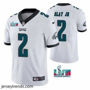 Suave Toddler Philadelphia Eagles 2 Darius Slay JR White Super Bowl LVII Patch Vapor Untouchable Limited Stitched Jersey