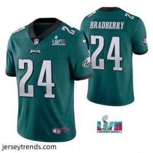Exquisite Toddler Philadelphia Eagles 24 James Bradberry Green Super Bowl LVII Vapor Untouchable Limited Stitched Jersey