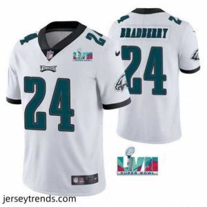 Suave Toddler Philadelphia Eagles 24 James Bradberry White Super Bowl LVII Vapor Untouchable Limited Stitched Jersey
