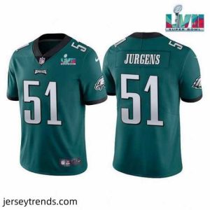 Striking Toddler Philadelphia Eagles 51 Cam Jurgens Green Super Bowl LVII Vapor Untouchable Limited Stitched Jersey