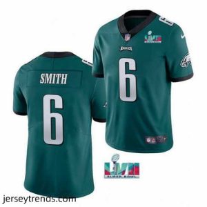 Suave Toddler Philadelphia Eagles 6 DeVonta Smith Green Super Bowl LVII Patch Vapor Untouchable Limited Stitched Jersey