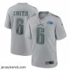 Striking Toddler Philadelphia Eagles 6 DeVonta Smith Grey Super Bowl LVII Patch Atmosphere Fashion Stitched Game Jersey