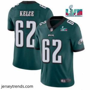 Brilliant Toddler Philadelphia Eagles 62 Jason Kelce Green Super Bowl LVII Patch Vapor Untouchable Limited Stitched Jersey