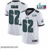 Radiant Toddler Philadelphia Eagles 62 Jason Kelce White Super Bowl LVII Patch Vapor Untouchable Limited Stitched Jersey