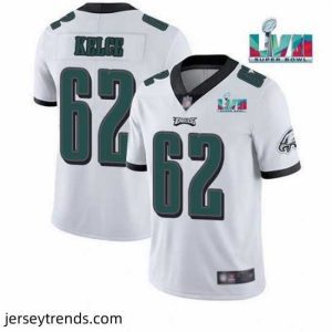 Radiant Toddler Philadelphia Eagles 62 Jason Kelce White Super Bowl LVII Patch Vapor Untouchable Limited Stitched Jersey