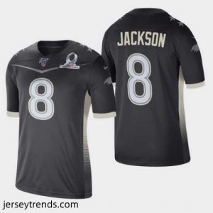 Brilliant Men's Baltimore Ravens #8 Lamar Jackson 2020 AFC Pro Bowl Game Jersey