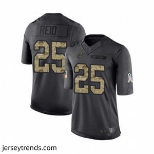 Suave Mens Carolina Panthers 25 Eric Reid Limited Black 2016 Salute to Service Football Jersey