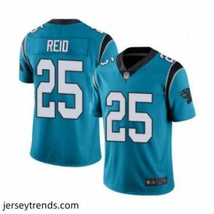 Brilliant Mens Carolina Panthers 25 Eric Reid Limited Blue Rush Vapor Untouchable Football Jersey