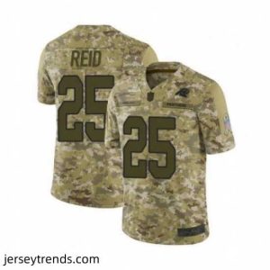 Suave Mens Carolina Panthers 25 Eric Reid Limited Camo 2018 Salute to Service Football Jersey