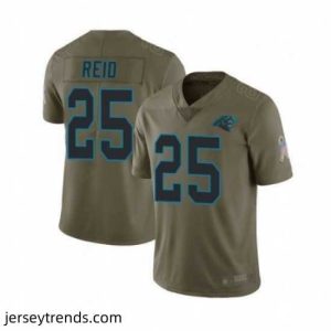Brilliant Mens Carolina Panthers 25 Eric Reid Limited Olive 2017 Salute to Service Football Jersey