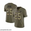 Suave Mens Carolina Panthers 25 Eric Reid Limited Olive Camo 2017 Salute to Service Football Jersey