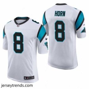 Exquisite Men's Carolina Panthers #8 Jaycee Horn White Stitched Football Limited Jersey