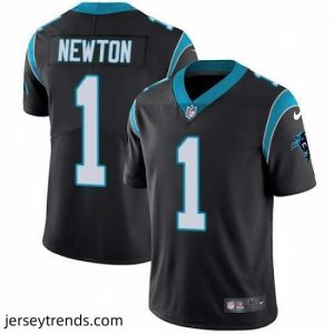 Exquisite Mens Nike Carolina Panthers 1 Cam Newton Black Team Color Vapor Untouchable Limited Player NFL Jersey