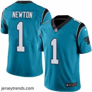 Exquisite Mens Nike Carolina Panthers 1 Cam Newton Blue Alternate Vapor Untouchable Limited Player NFL Jersey