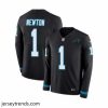Brilliant Mens Nike Carolina Panthers 1 Cam Newton Limited Black Therma Long Sleeve NFL Jersey
